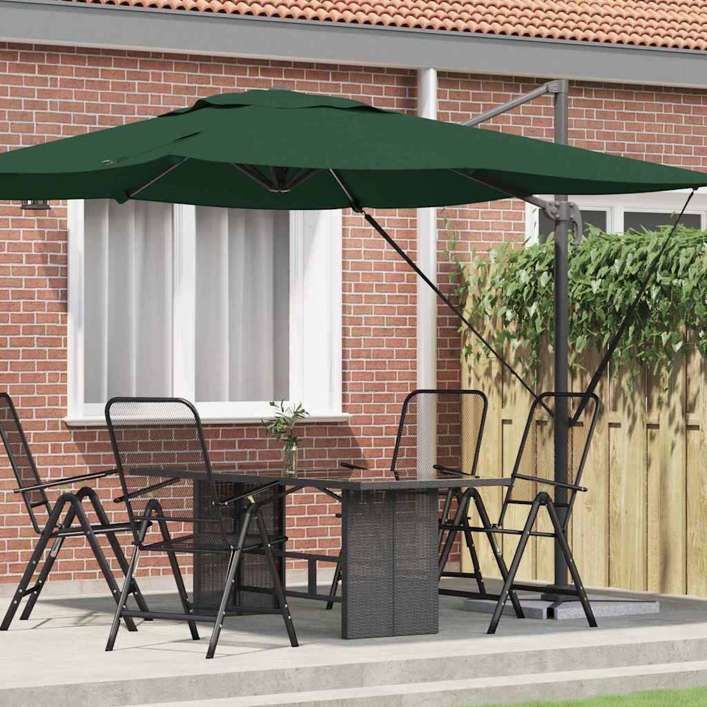 vidaXL Rome Parasol Beige 286 x 284 x 265 cm Aluminium and Polyester