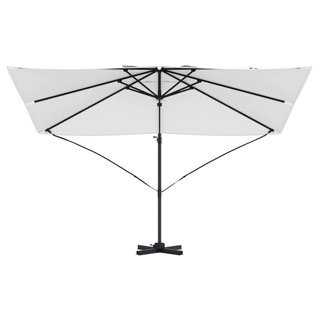 vidaXL Parasol Sand 351 x 250 x 260 cm Polyester and Aluminium