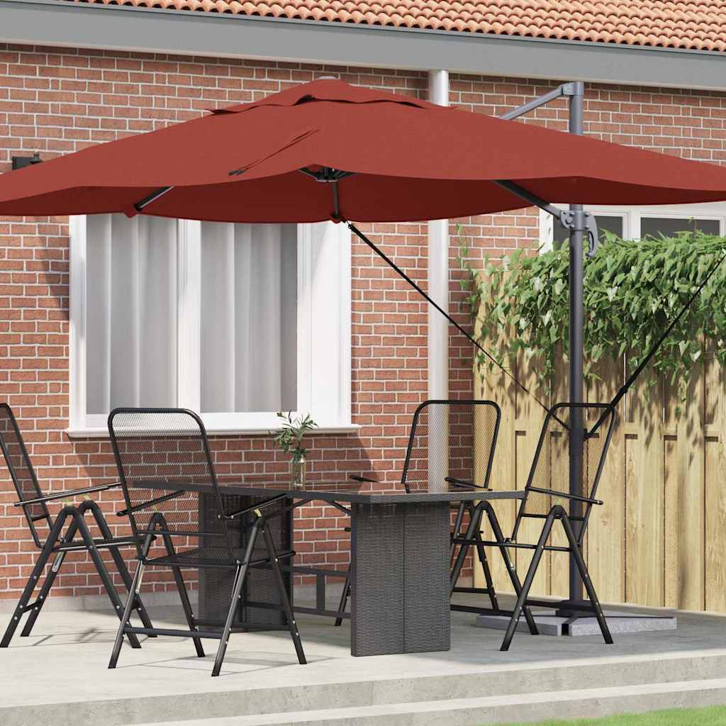 vidaXL Parasol Sand 351 x 250 x 260 cm Polyester and Aluminium