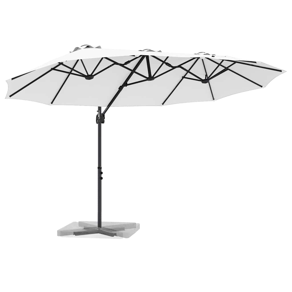 vidaXL Parasol Zand 372 x 198 x 243 cm Polyester en Aluminium