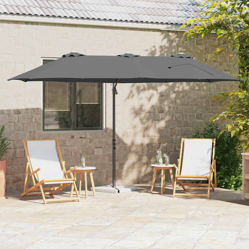 vidaXL Parasol Zand 372 x 198 x 243 cm Polyester en Aluminium
