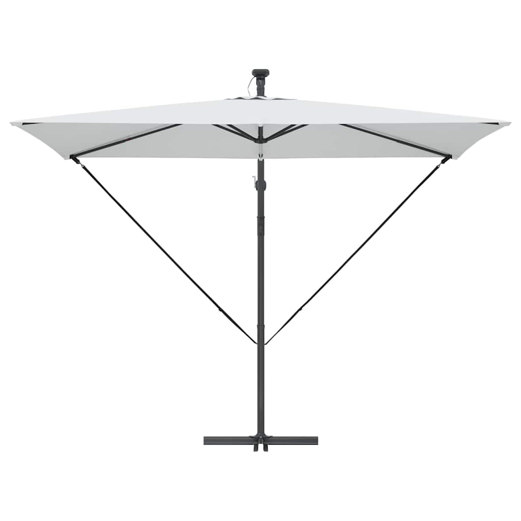 vidaXL Parasol Sand 294 x 200 x 270 cm Polyester and Aluminium