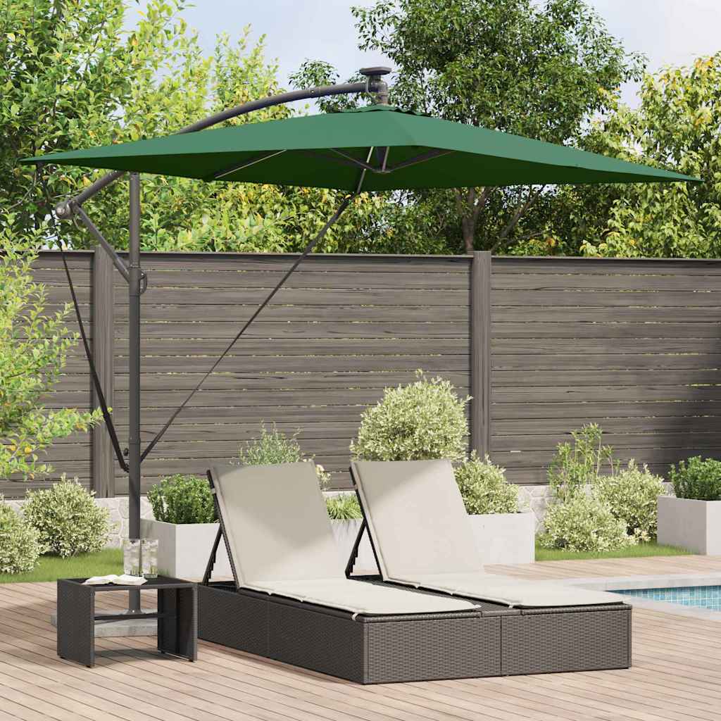 vidaXL Parasol Sand 294 x 200 x 270 cm Polyester and Aluminium