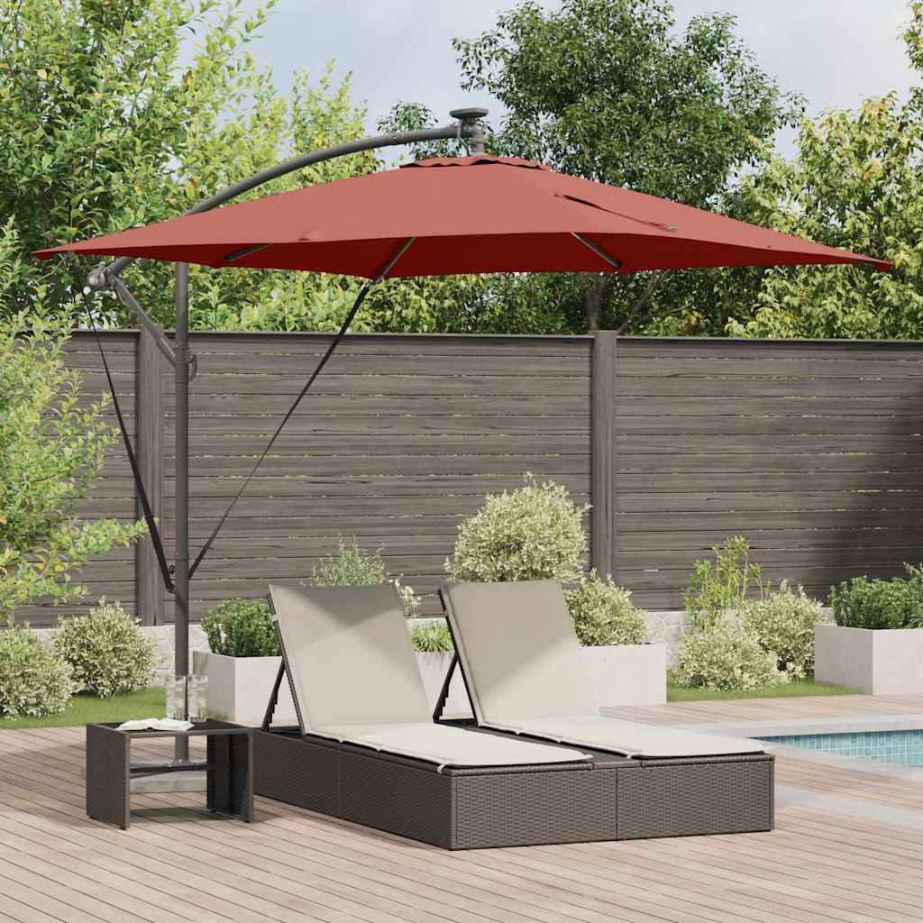 vidaXL Cantilever Banana Parasol Sand 249 x 249 x 250 cm