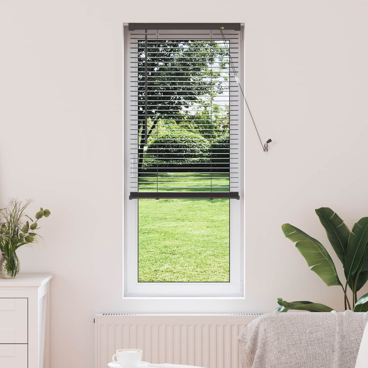 vidaXL Venetiaan Blind Verstelbaar Zilvergrijs 150 x 40 cm PVC