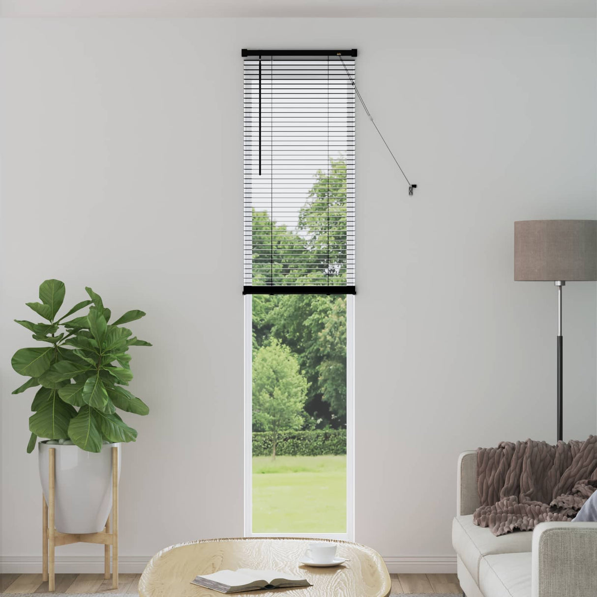 vidaXL Venetiaan Blind Verstelbaar Zilvergrijs 150 x 40 cm PVC