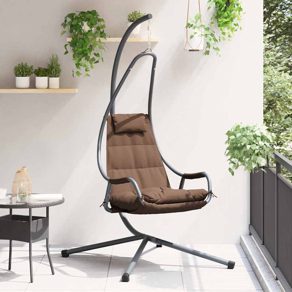vidaXL Hangende ei-stoel Antraciet 94 x 107 x 196,5 cm Staal