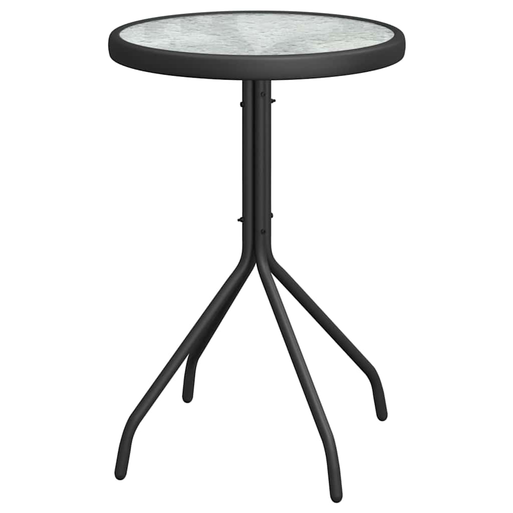vidaXL Tuin Bistro Set 3 pcs Zwart Staal