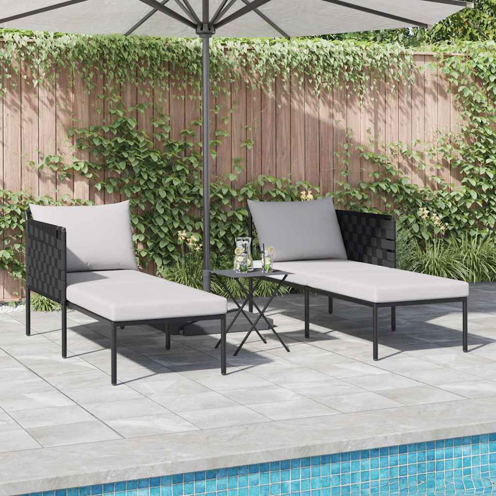 vidaXL Ligstoel Antraciet 153 x 115 x 69.5 cm Gepoedercoat staal