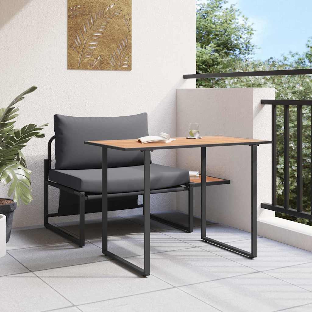 vidaXL Buiten Stalen Zitten 2 pcs Antraciet Staal