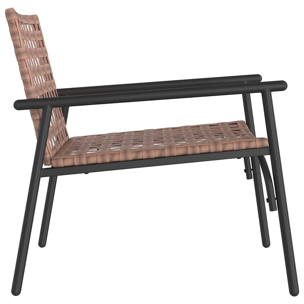 vidaXL Tuinstoel 2 pcs Bruin 78 x 55,5 x 75,5 cm poly rattan
