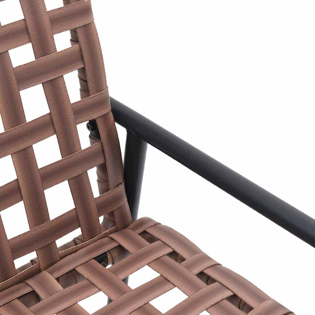 vidaXL Tuinstoel 2 pcs Bruin 78 x 55,5 x 75,5 cm poly rattan