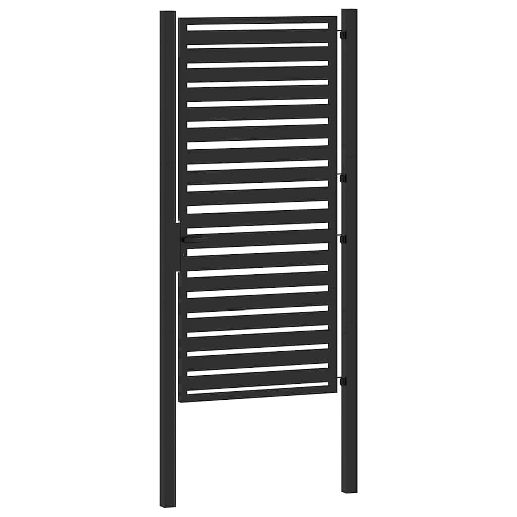 vidaXL Lockable Garden Gate 100x100 cm Aluminum Black
