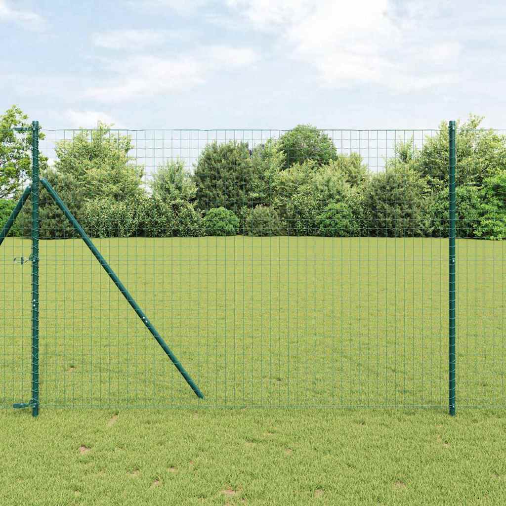 vidaXL Fence Post. 26 pcs Green 3.2 x 3.2 x 80 cm