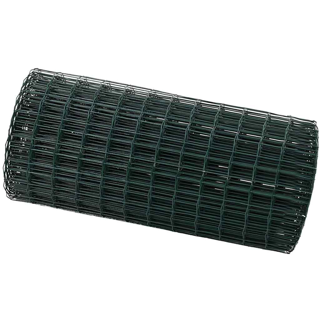 vidaXL Euro Hek Groen 1000 x 180 cm PVC-gelaagd ijzer