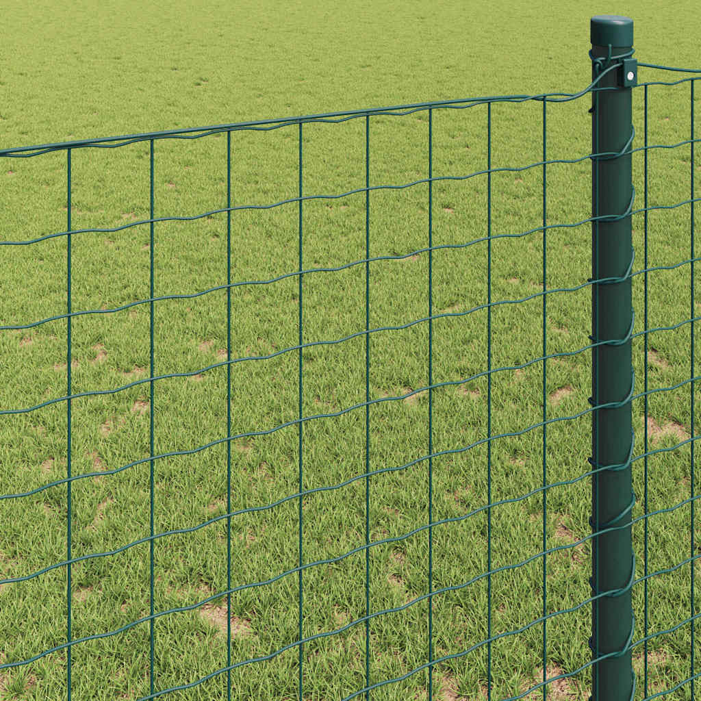 vidaXL Euro Hek Groen 1000 x 180 cm PVC-gelaagd ijzer