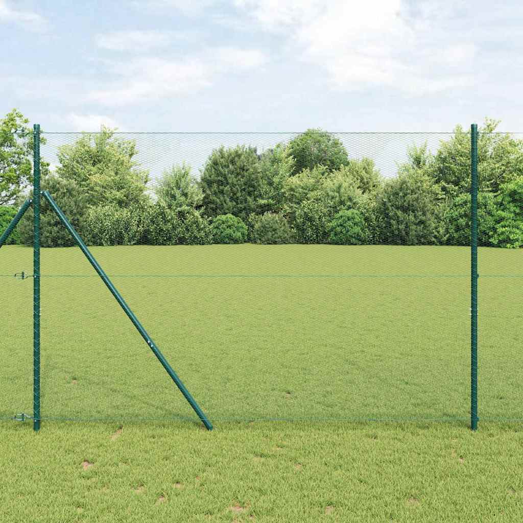 vidaXL Hexagon Hek Groen 0,4 x 10 m PVC