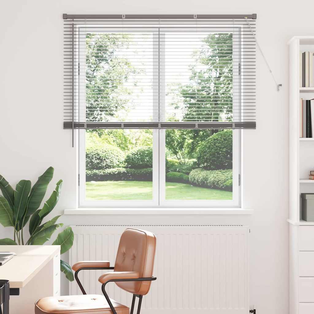 vidaXL Venetiaanse Jaloezieën Zilver 130 x 40 cm Aluminium