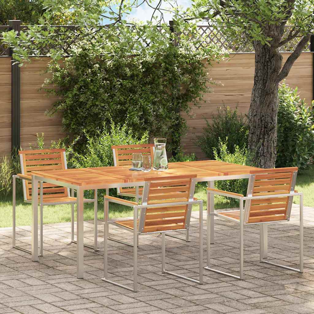 vidaXL Eettafel Bruin 90 x 90 x 75 cm Massief Acacia Hout