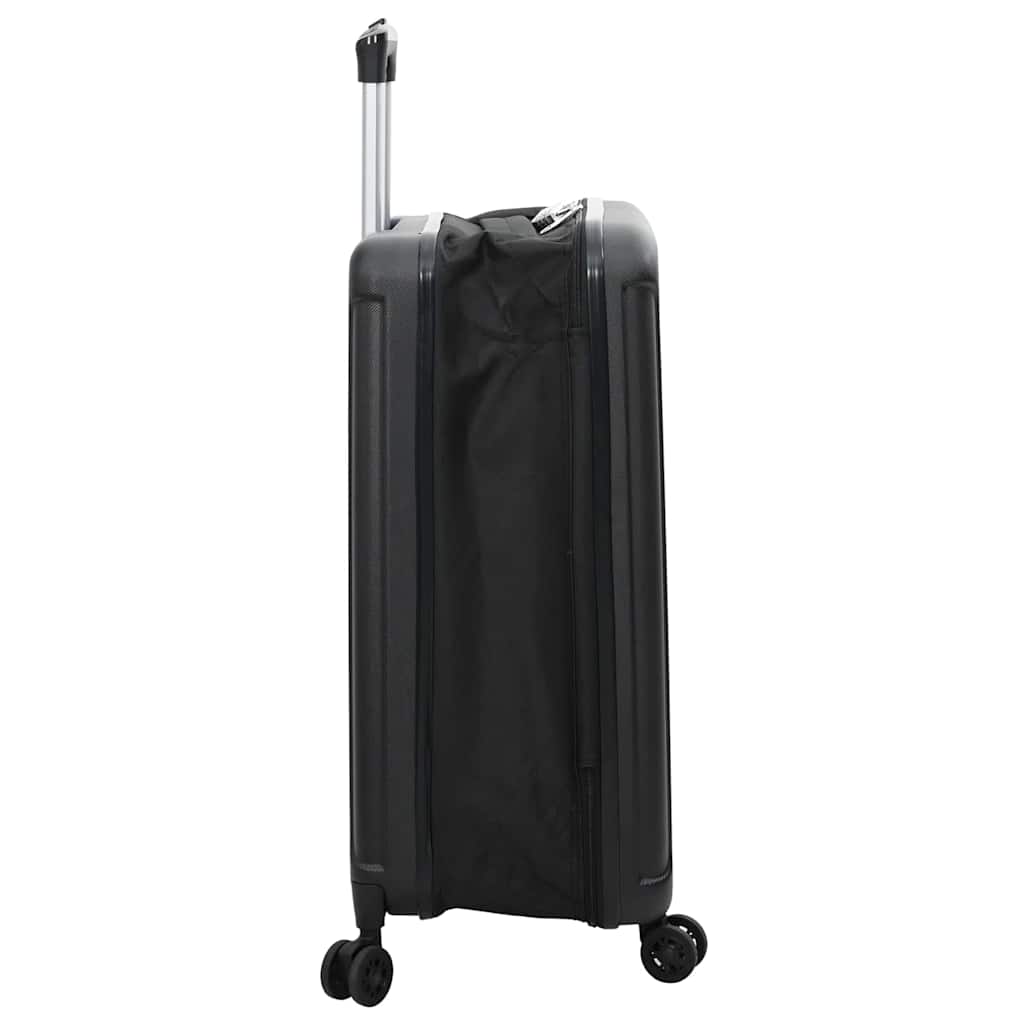 vidaXL Suitcase with lock Black 34 x 23 x 55.5 cm ABS Plastic