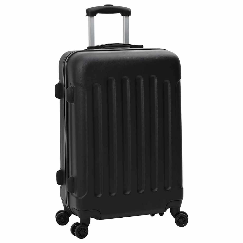 vidaXL Koffer met slot 3 pcs Zwart 50 x 31 x 78 cm ABS Kunststof