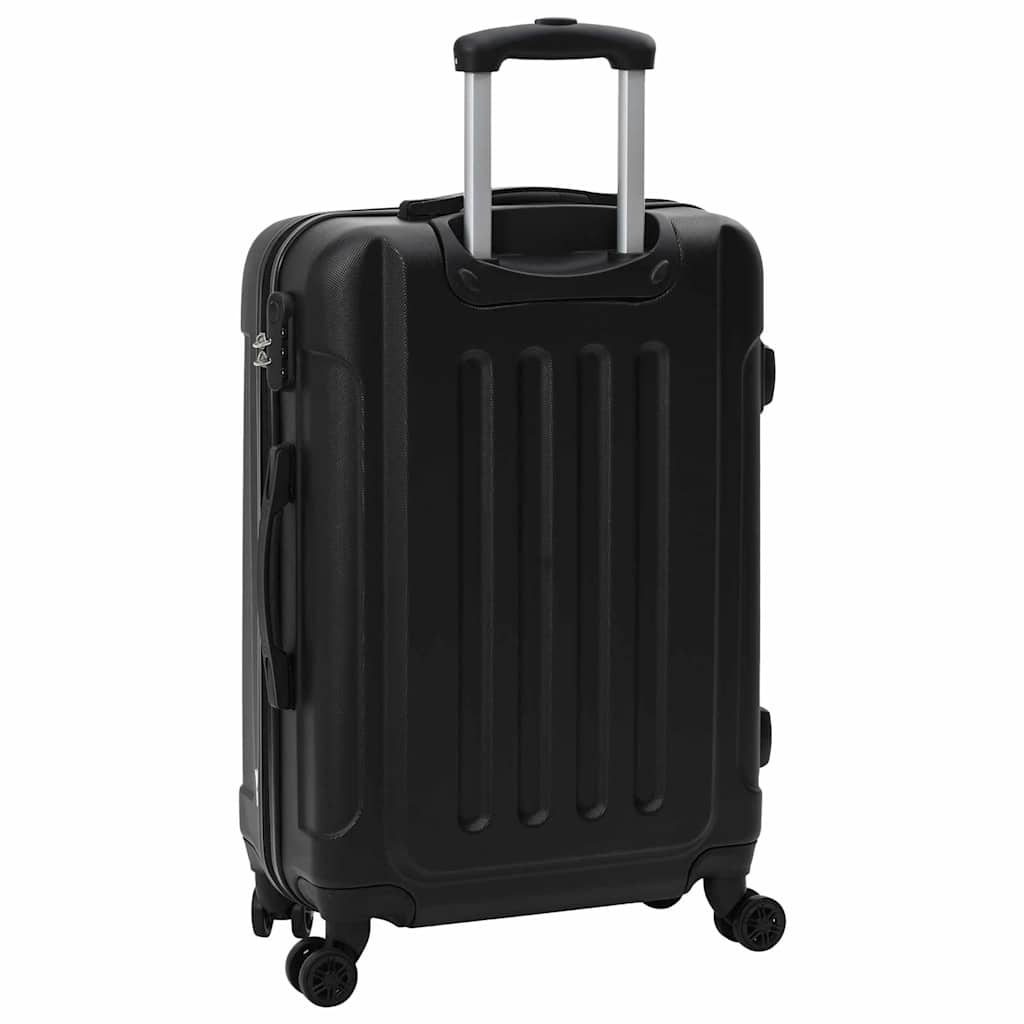 vidaXL Koffer met slot 3 pcs Zwart 50 x 31 x 78 cm ABS Kunststof