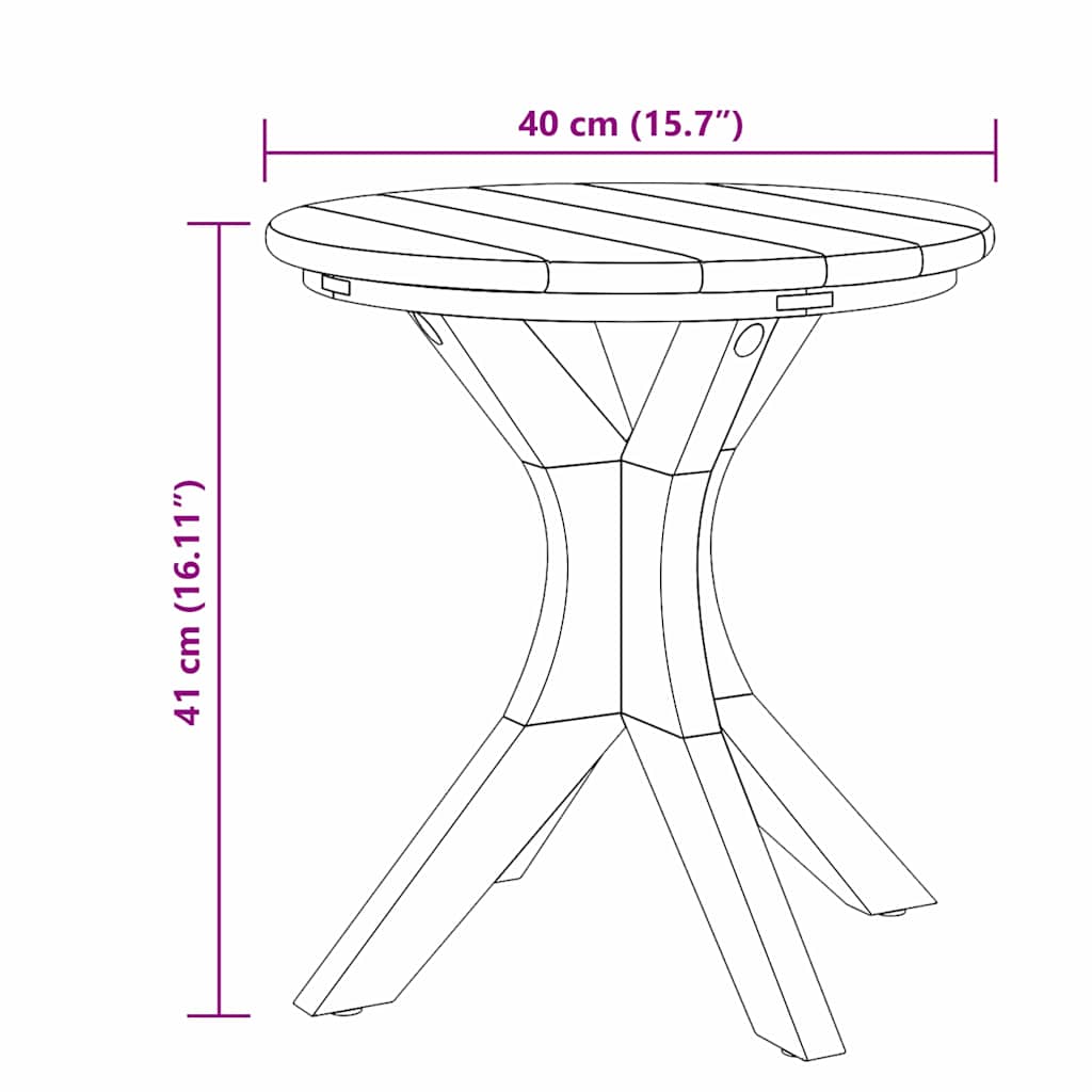 vidaXL Bijzettafel Bruin 40 x 40 x 41 cm Massief Teakhout