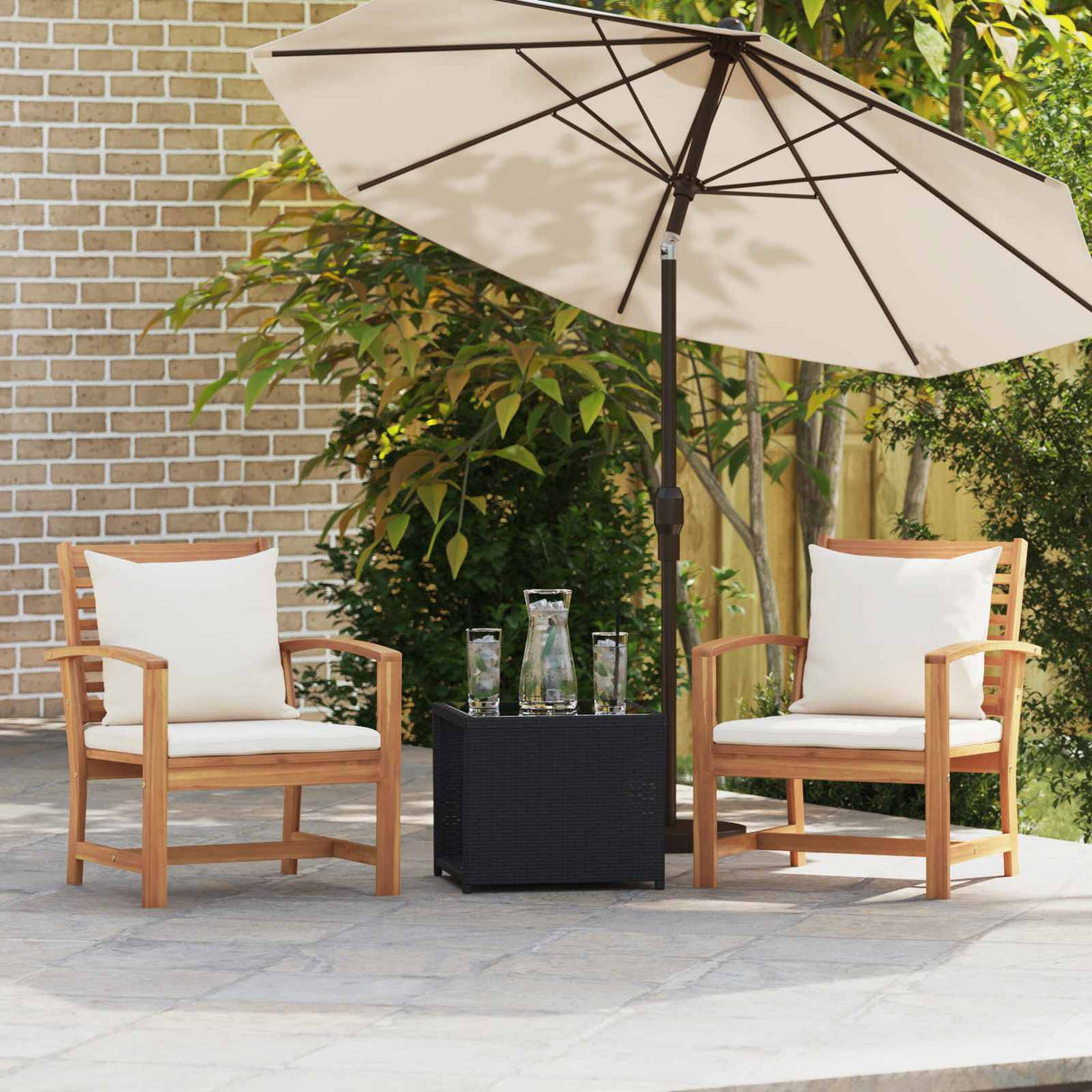 vidaXL Bank Bruin 110 x 65 x 76,5 cm Massief Teakhout