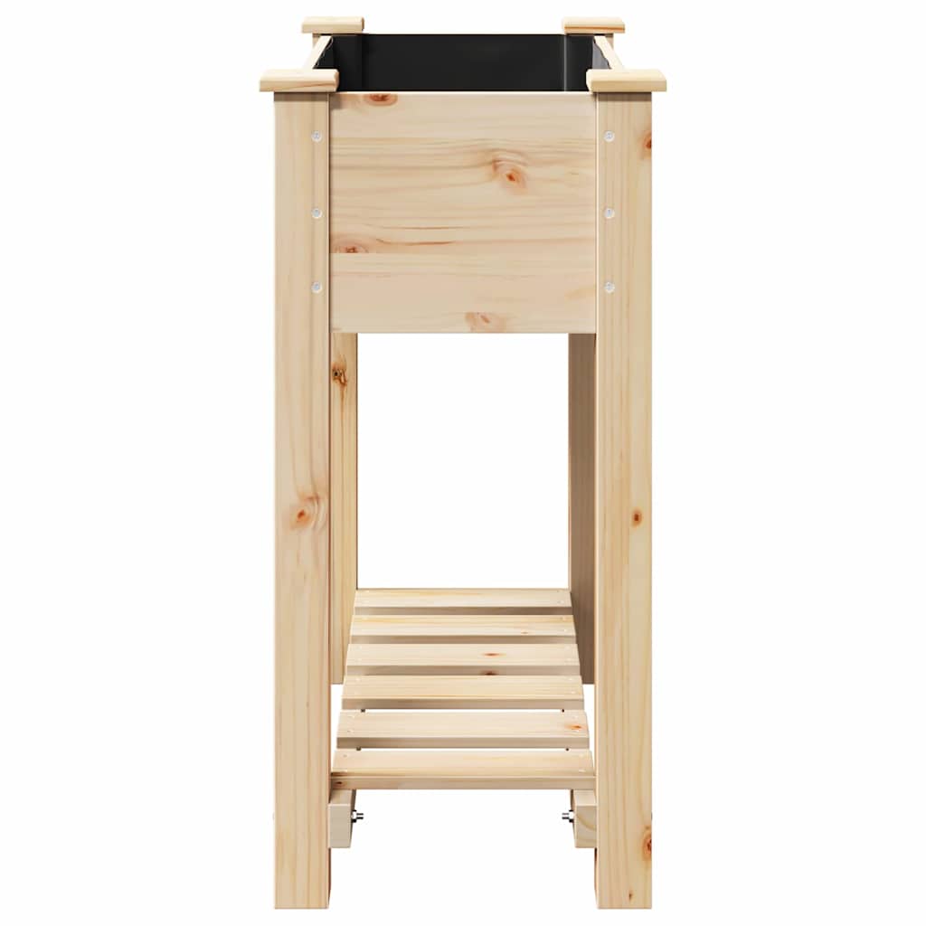 vidaXL Tuin Plantpot Beige 71 x 37 x 76,5 cm Massief Vurenhout