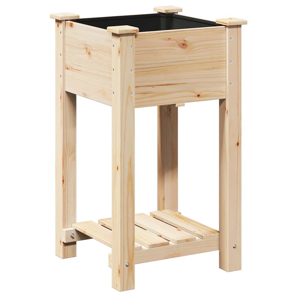vidaXL Tuin Plantpot Beige 45 x 45 x 76,5 cm Massief Vurenhout