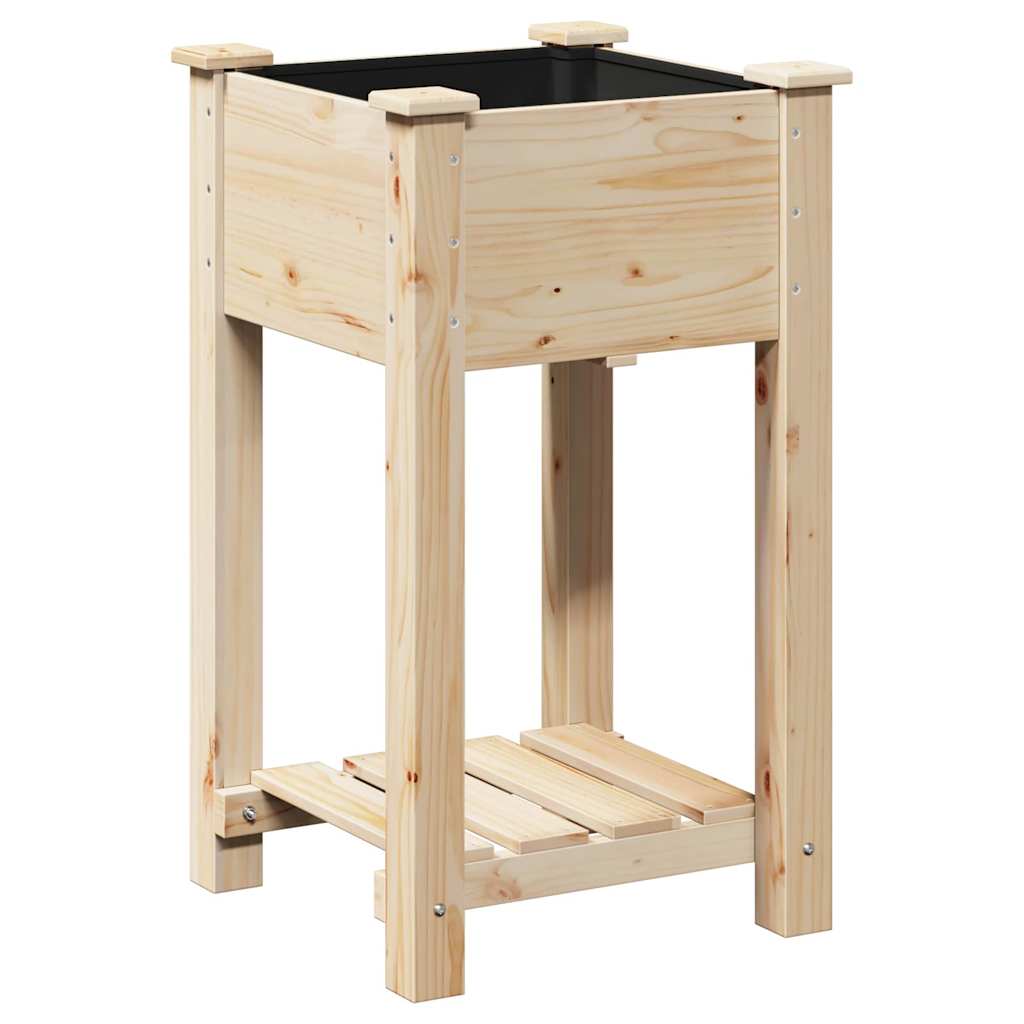 vidaXL Tuin Plantpot Beige 45 x 45 x 76,5 cm Massief Vurenhout