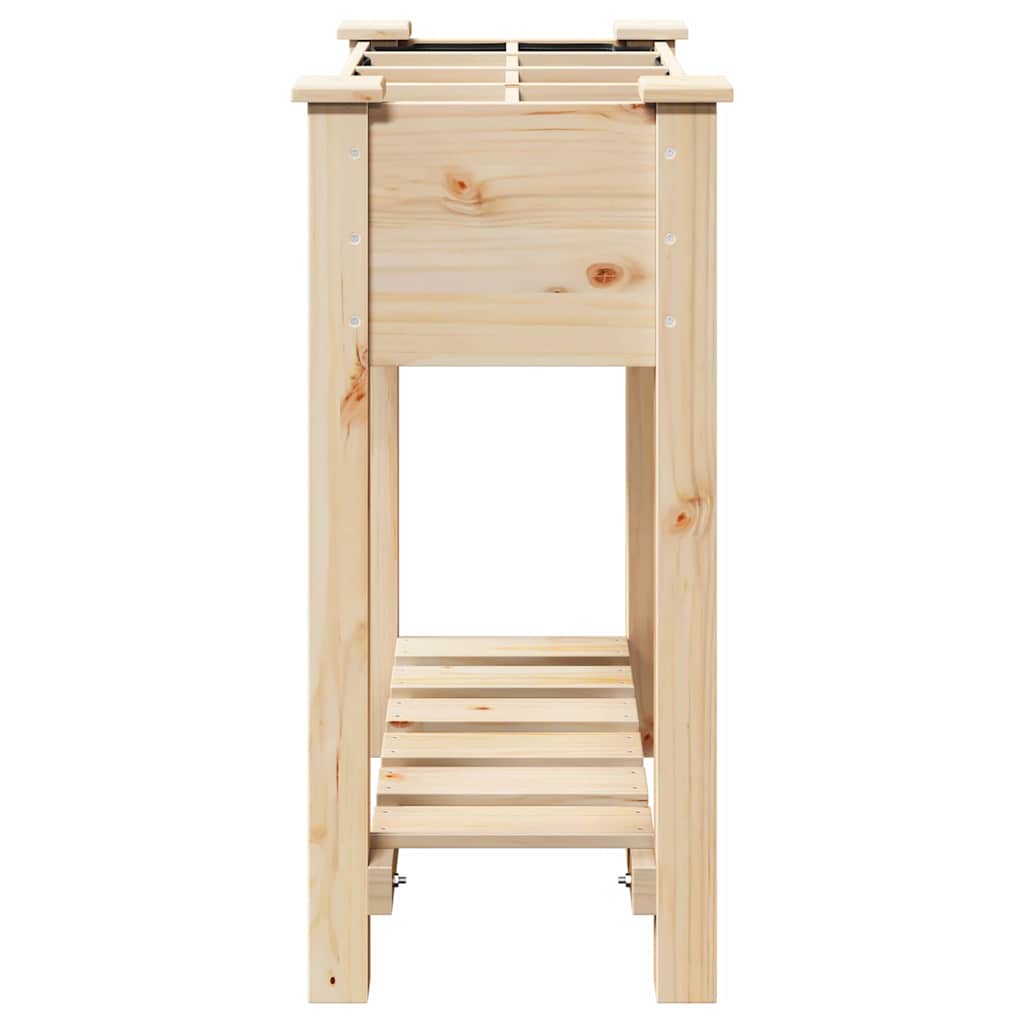 vidaXL Tuin Plantpot Beige 71 x 37 x 76,5 cm Massief Vurenhout