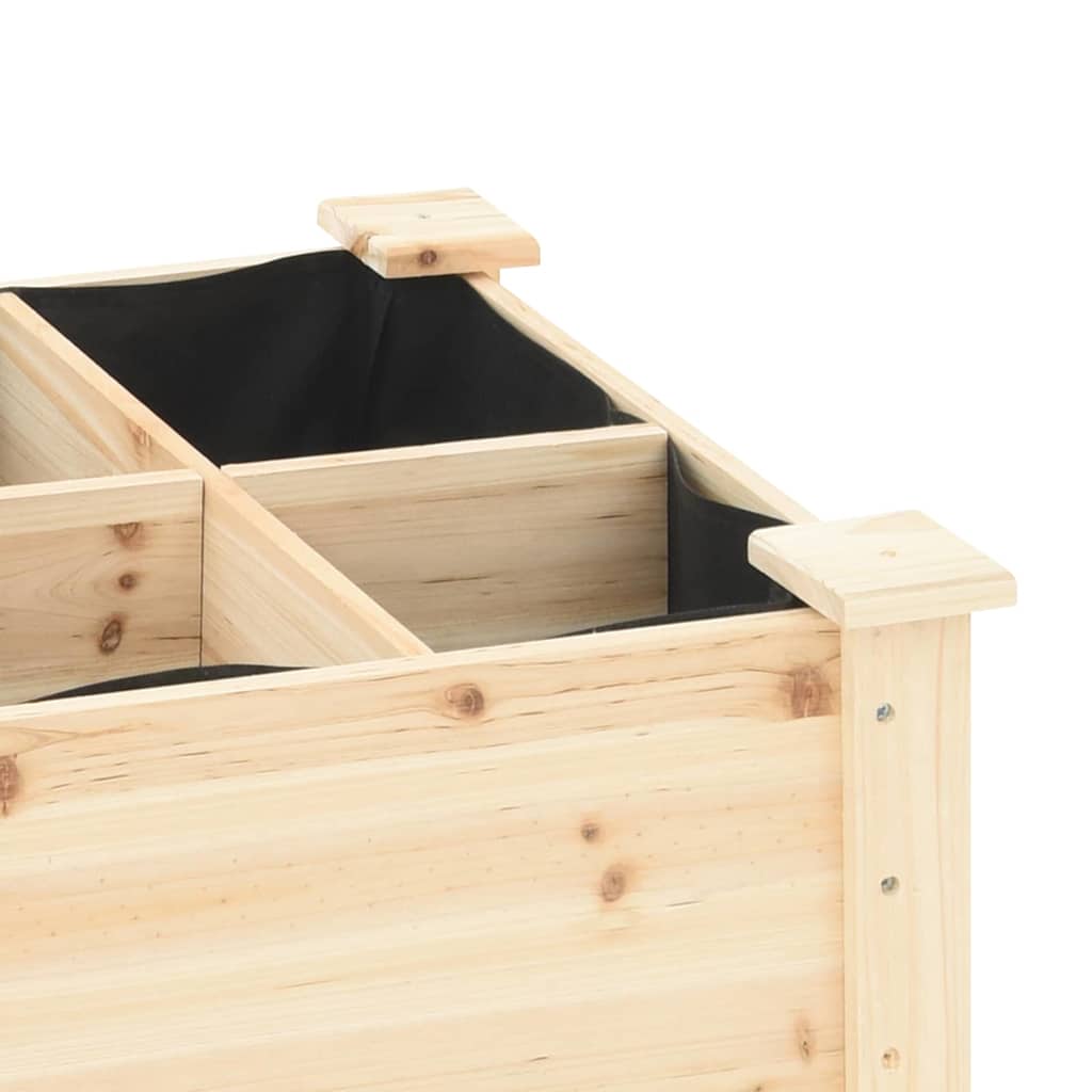 vidaXL Tuin Plantpot Beige 71 x 37 x 76,5 cm Massief Vurenhout