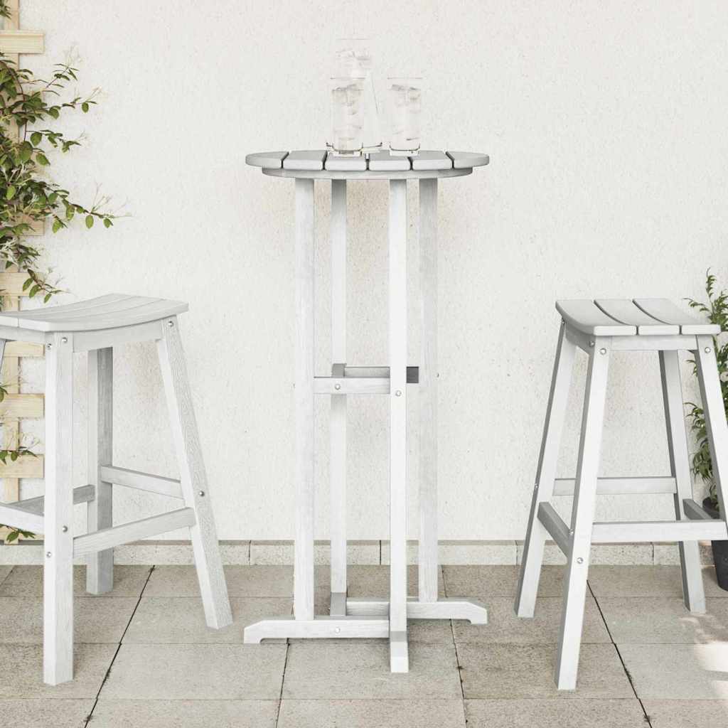 vidaXL Bar Table White 55 x 55 x 107 cm Polyethylene