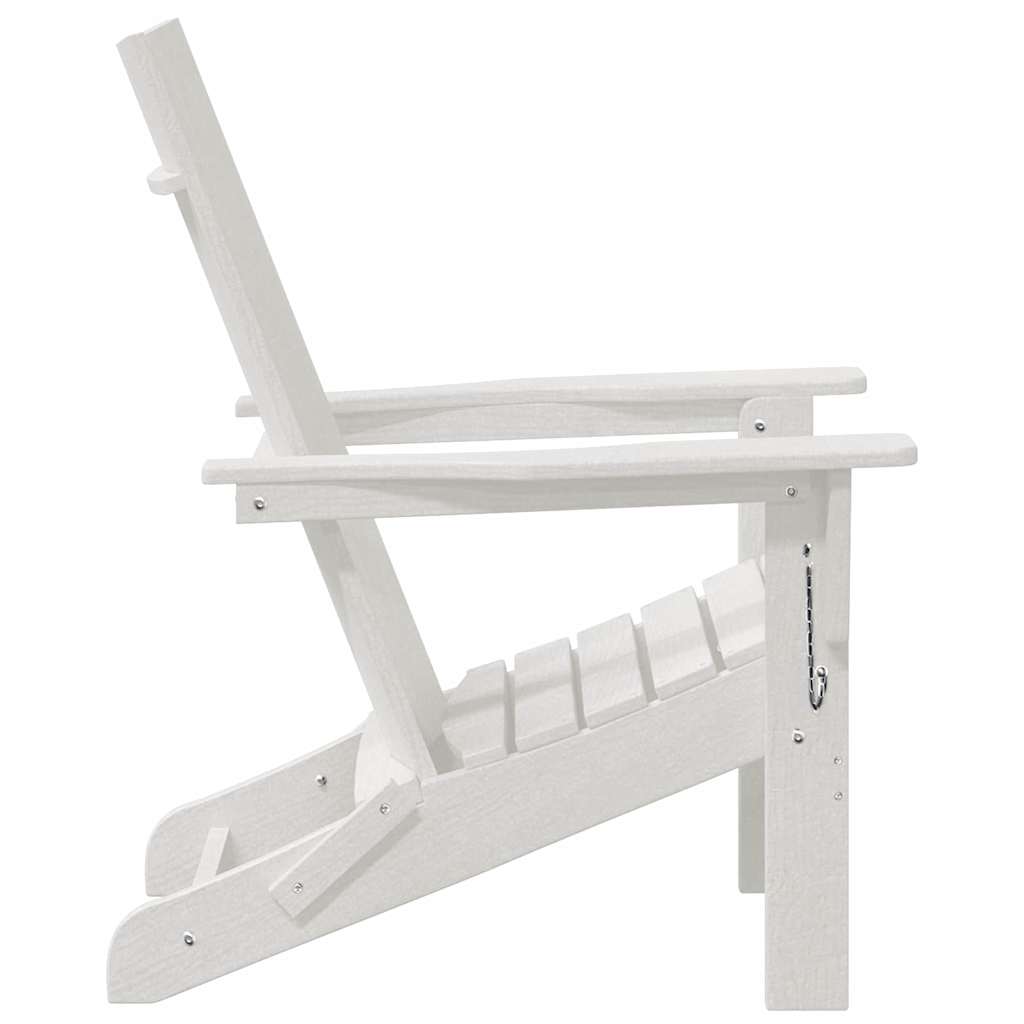 vidaXL Opvouwbare Adirondack Stoel Wit 80,5 x 74,5 x 92 cm HDPE
