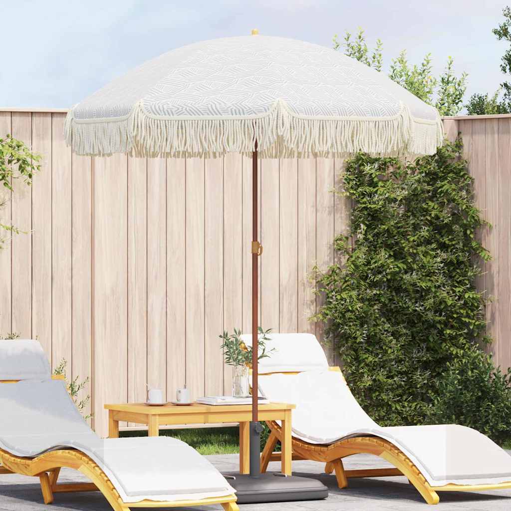 vidaXL Beach Parasol Yellow and White 160 x 160 x 196 cm Polyester and Steel