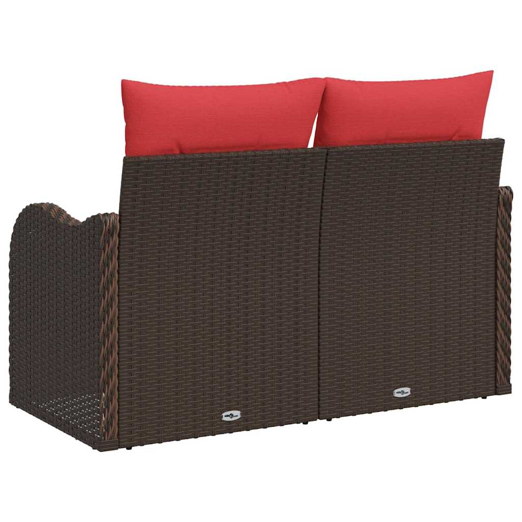 vidaXL Garden Sofa with Cushion 121 x 62 x 69 cm Polyrattan