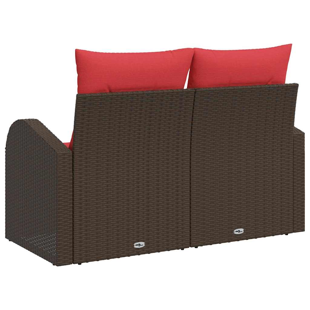 vidaXL Tuin Sofa Bruin 124 x 62 x 85cm poly rattan