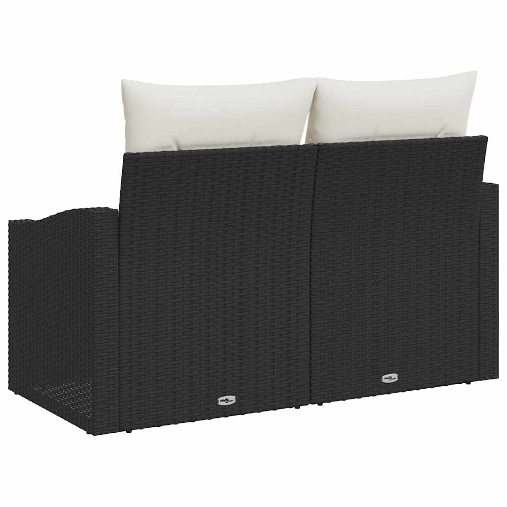 vidaXL Tuin Sofa met kussen 123 x 62 x 69 cm poly rattan