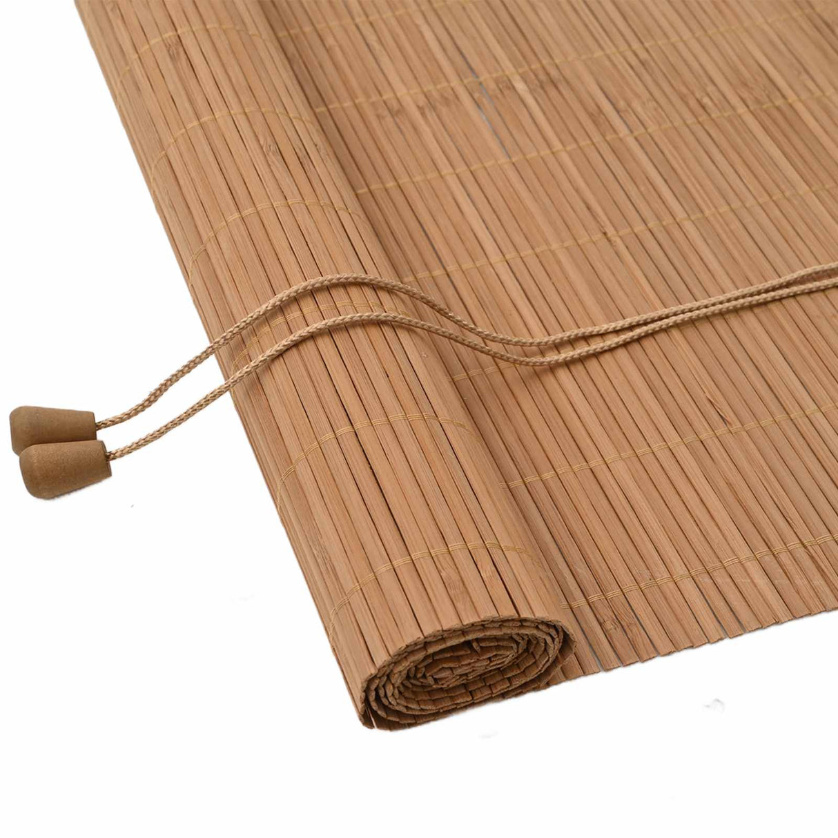 vidaXL Rolgordijn met gordijnen Bruin 60 x 160 cm Bamboe