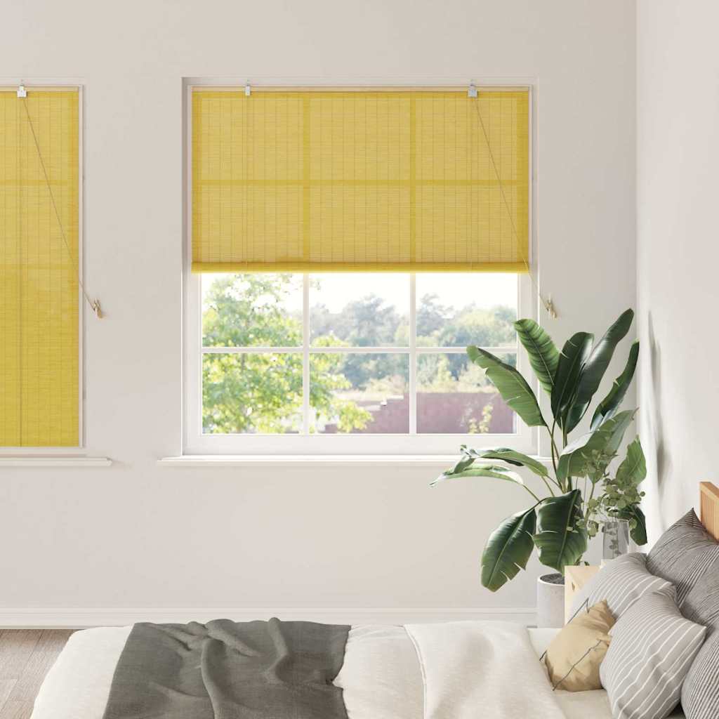 vidaXL Rolgordijn met gordijnen Bruin 60 x 160 cm Bamboe