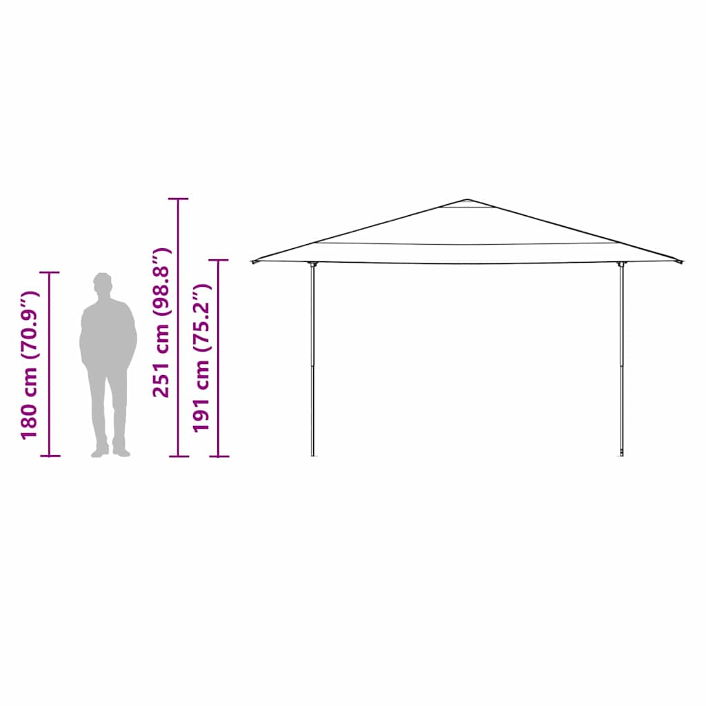 vidaXL Awning Tent Blue 395 x 395 x 251 cm Fabric