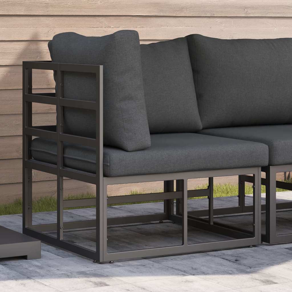 vidaXL Buiten Meubilair Zwart en Anthraciet 70 x 71,5 x 71 cm Metaal