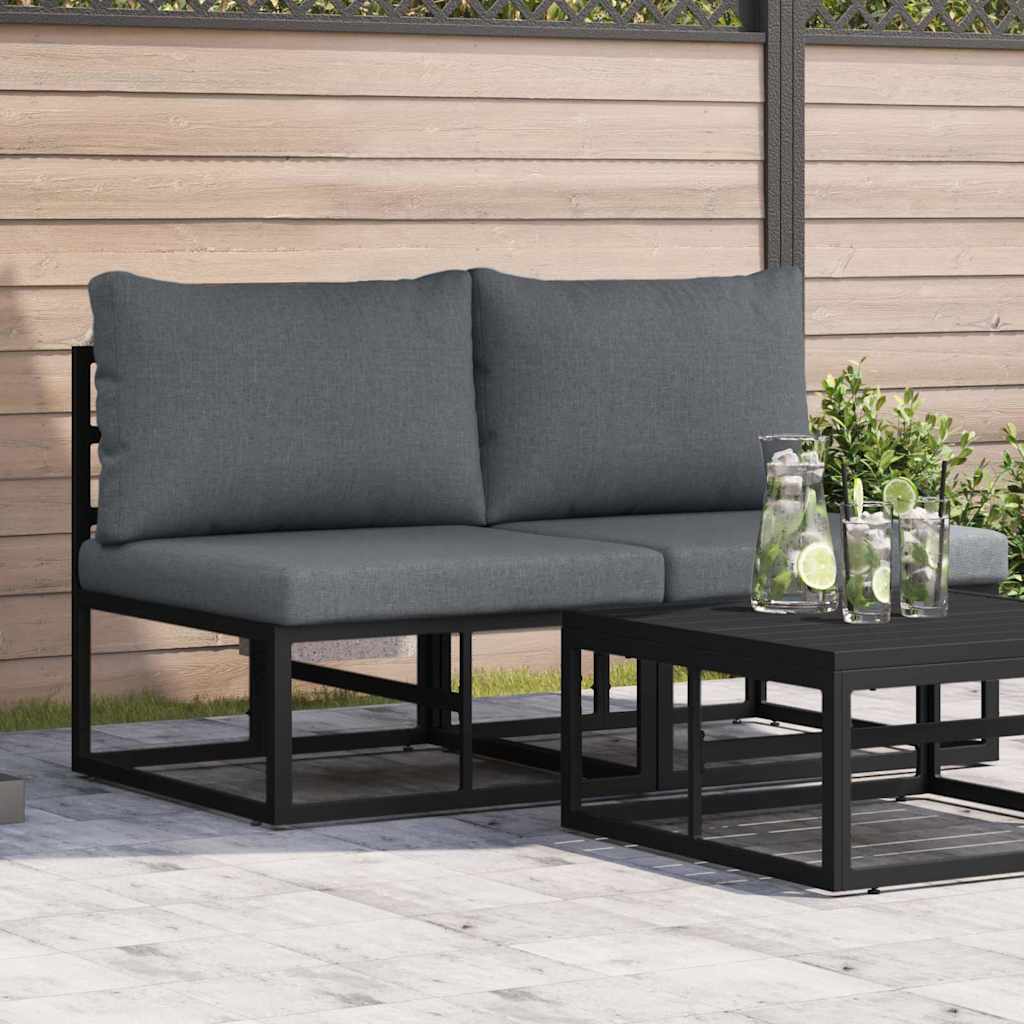 vidaXL Buiten Meubilair Zwart en Anthraciet 70 x 71,5 x 71 cm Metaal