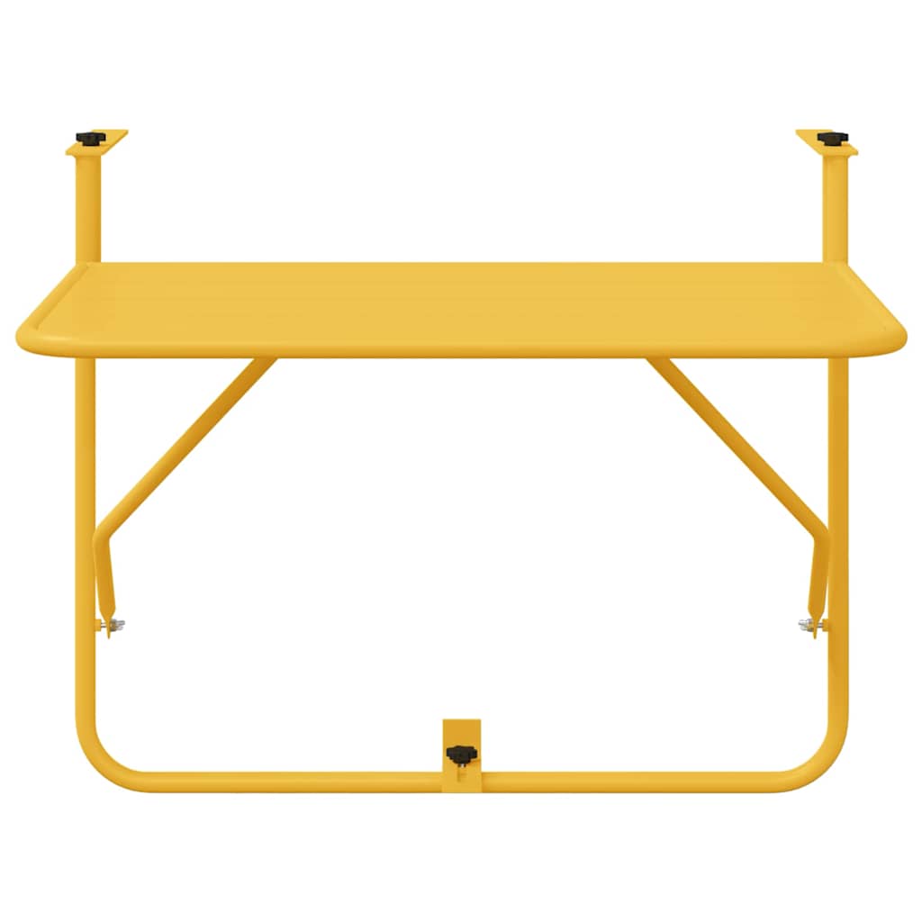 vidaXL Balkontafel 60x40 cm staal zwart