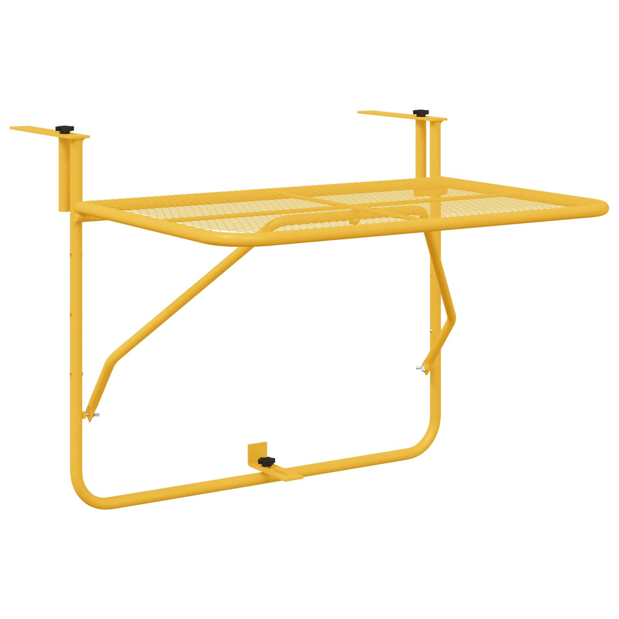 vidaXL Balkontafel 60x40 cm staal zwart