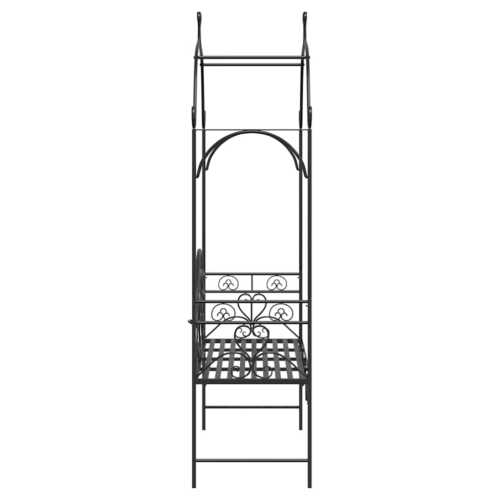 vidaXL Tuinbank Antiek wit 121 x 48 x 200 cm Staal