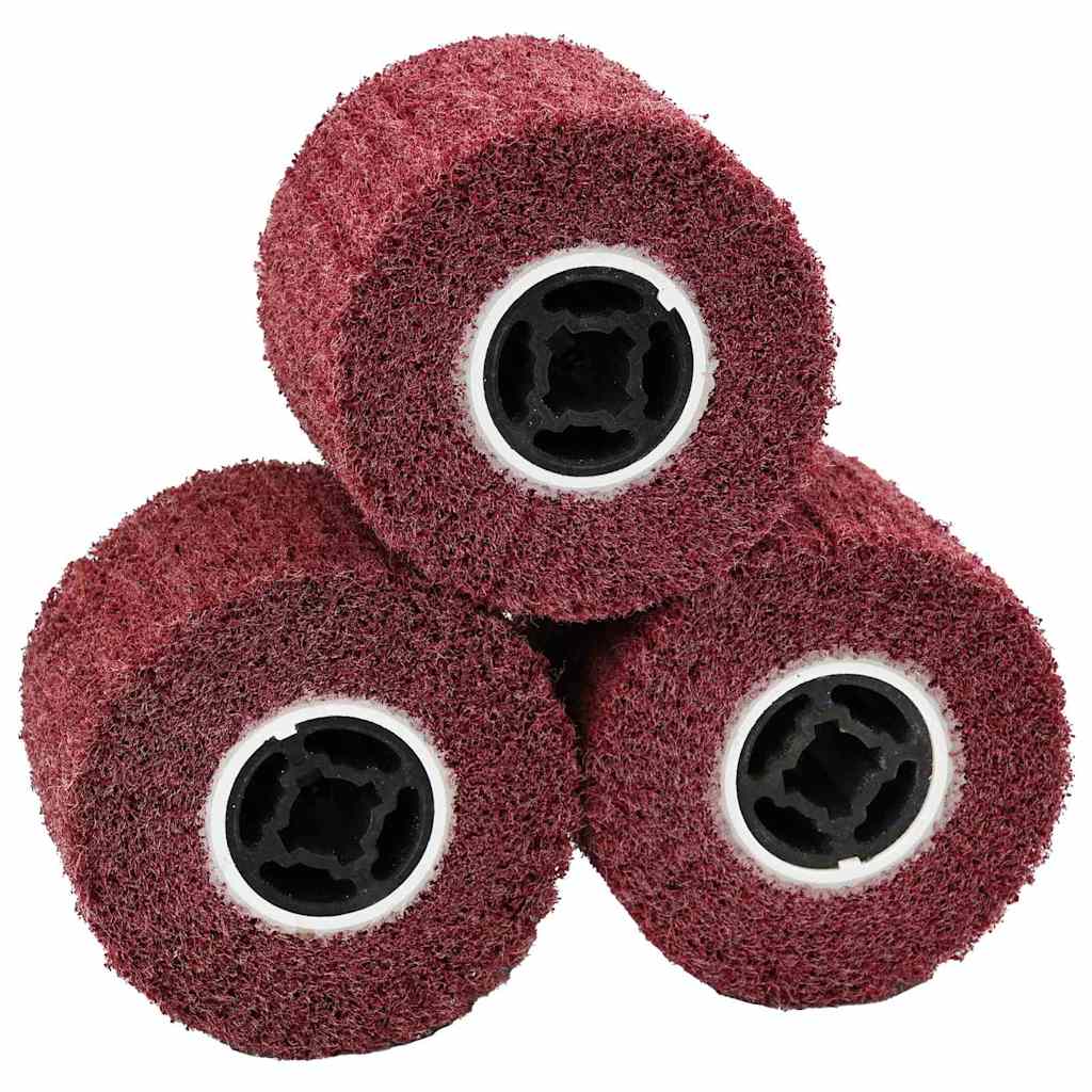 vidaXL Schuurrollers 3 pcs Rood 12 x 12 x 10 cm Synthetische vezel