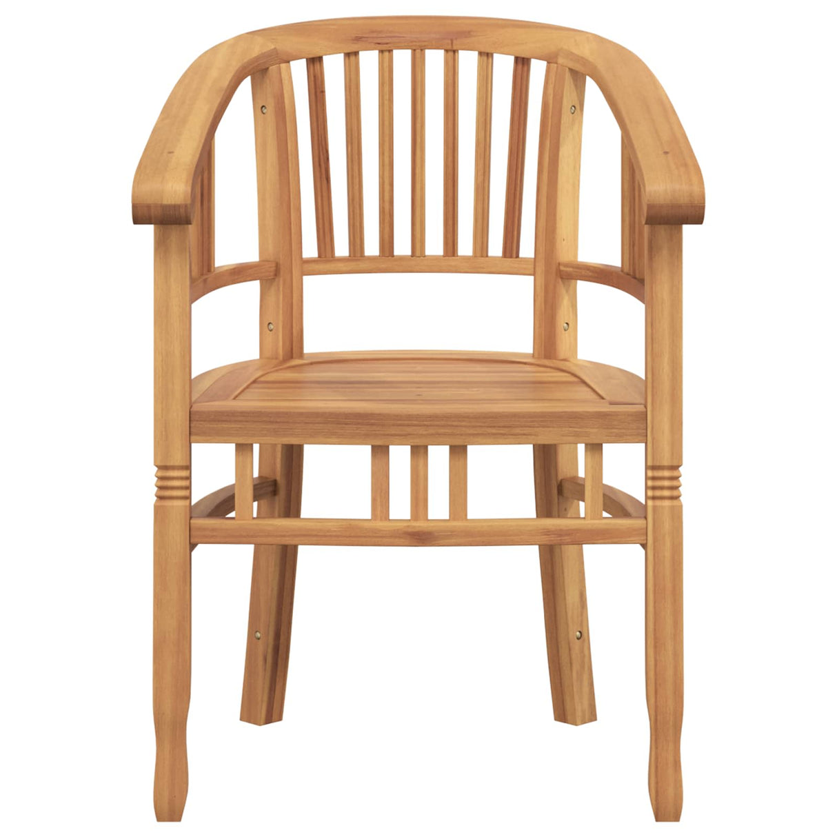 vidaXL Chair 2 pcs Brown 63 x 58 x 89 cm Solid Teak Wood