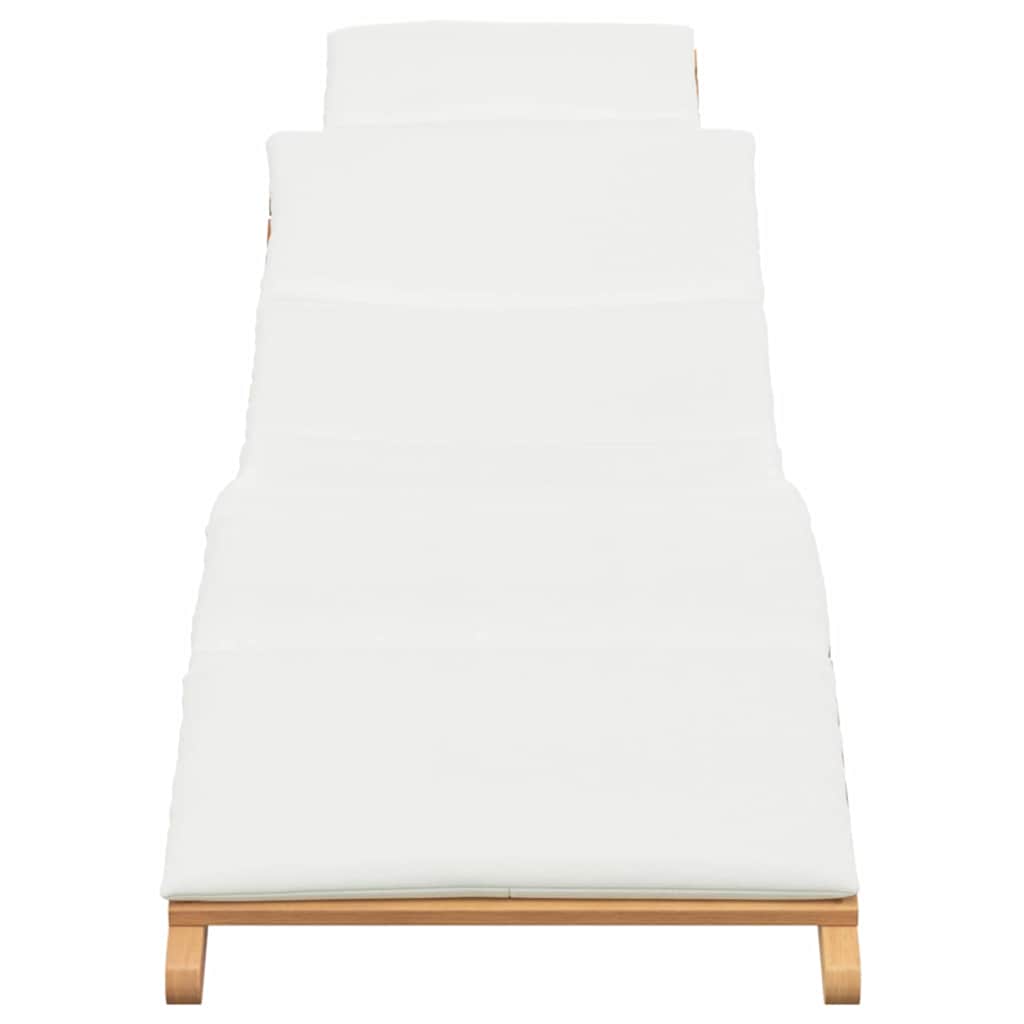 vidaXL Tuin ligstoel Bruin 198 x 55 x 58,5 cm Massief Teakhout